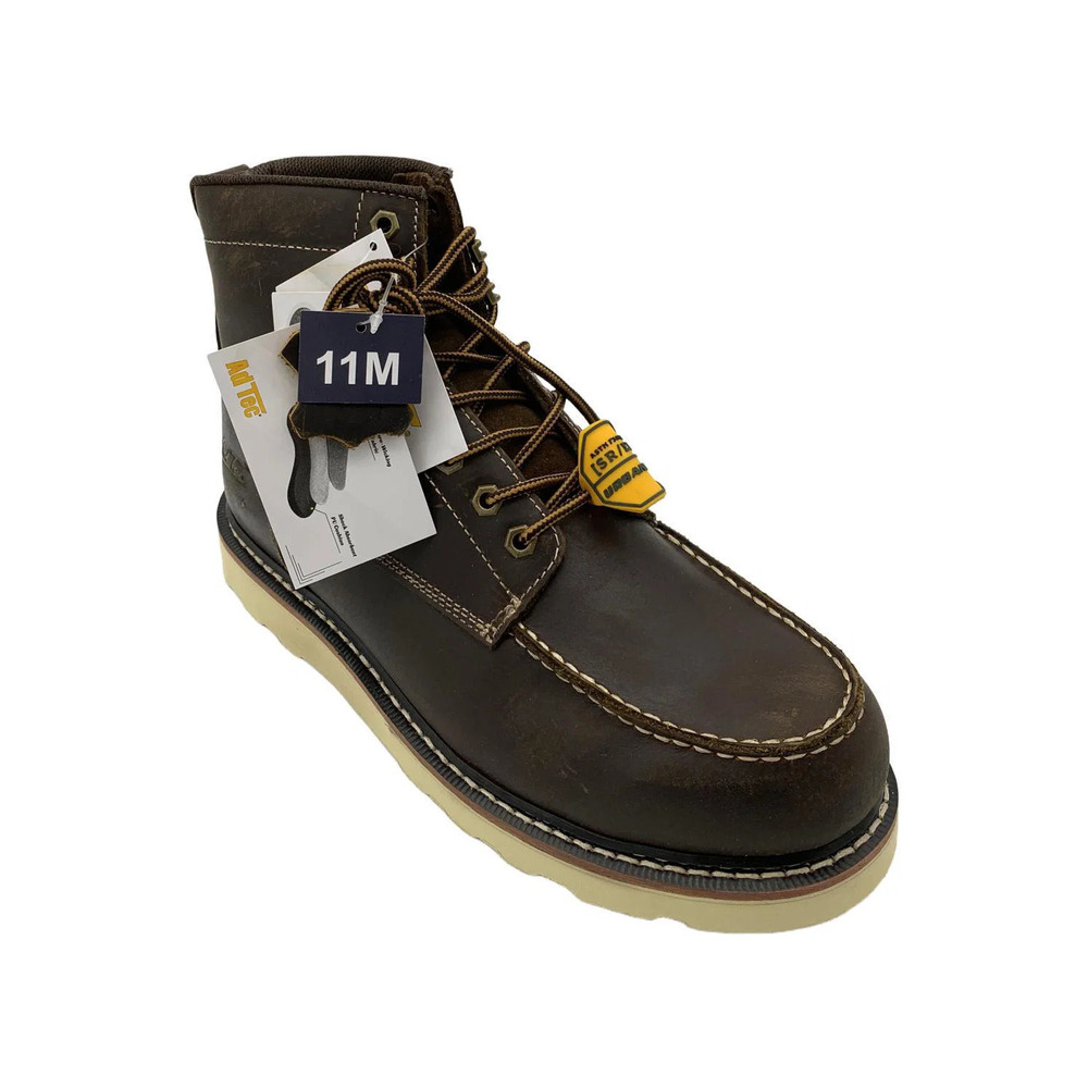 AdTec Men's Rancho Leather Safety Toe Work Boots Brown - Medium
